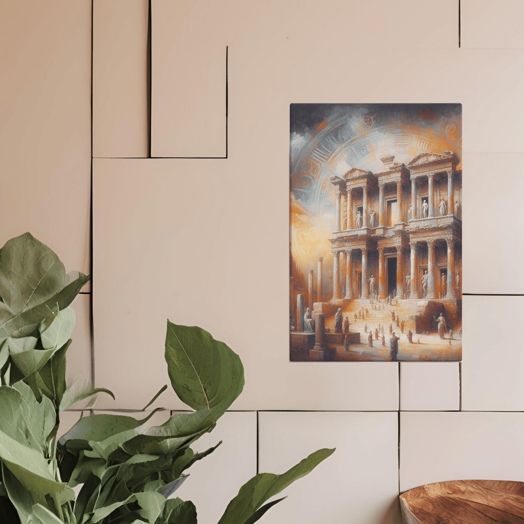 Ancient Surrealist Inspired Thick Canvas Exclusive Wall Art Print only at Impressions art. Perfect for minimalist and cool interior design. Sizes available are A4 and A3.