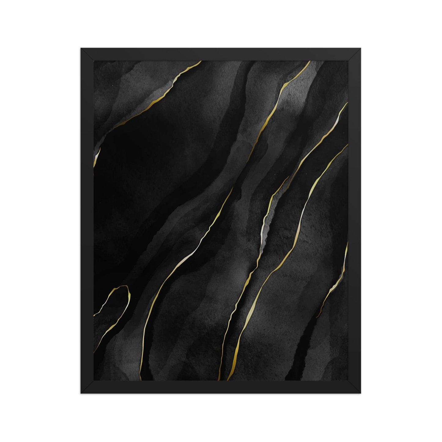 Framed abstract wall art in black and golden for home by Impressions Art