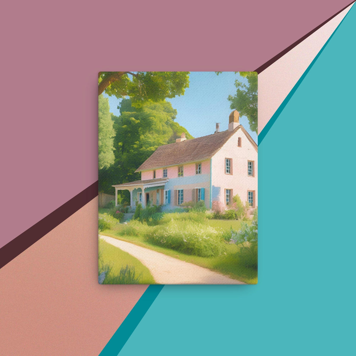 Vintage Cottage Thin Canvas wall art at Impressions Art. Enjoy premium quality canvas print for your modern aesthetic space and elevate your walls. Sizes available are A4.