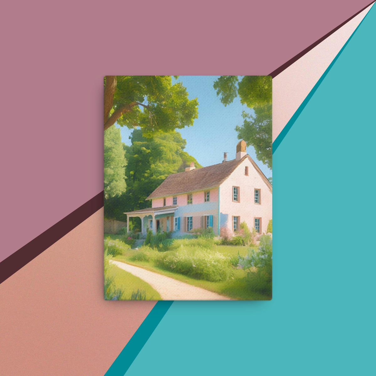 Vintage Cottage Thin Canvas wall art at Impressions Art. Enjoy premium quality canvas print for your modern aesthetic space and elevate your walls. Sizes available are A3.