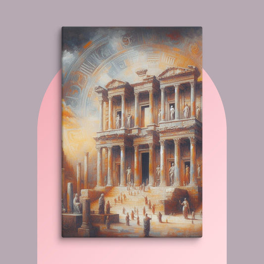 Ancient Surrealist inspired canvas wall art for home and office decor by Impressions Art.