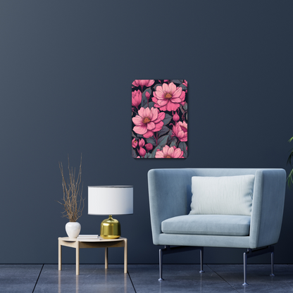 Blush Pink Floral Canvas Art – Elegant Floral canvas Wall Art by Impressions Art for home and office decor in A3