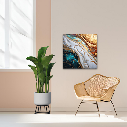 Minimalist Modern abstract fluid texture thick canvas wall art for home and office decor at Impressions Art