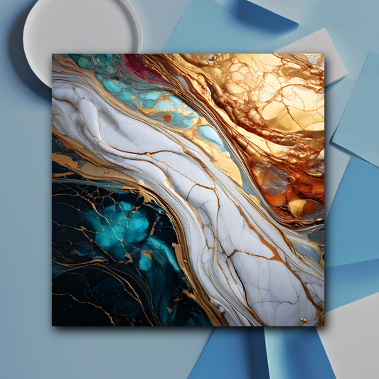 Elements in Motion – Modern Abstract Fluid Texture Thin Canvas Wall Art for home or office decor only at Impressions Art.