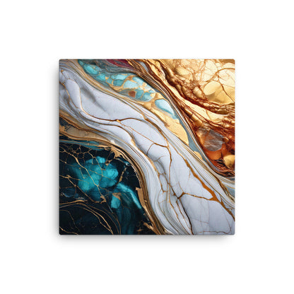 Minimalist Modern abstract fluid texture thin canvas wall art for home and office decor at Impressions Art.