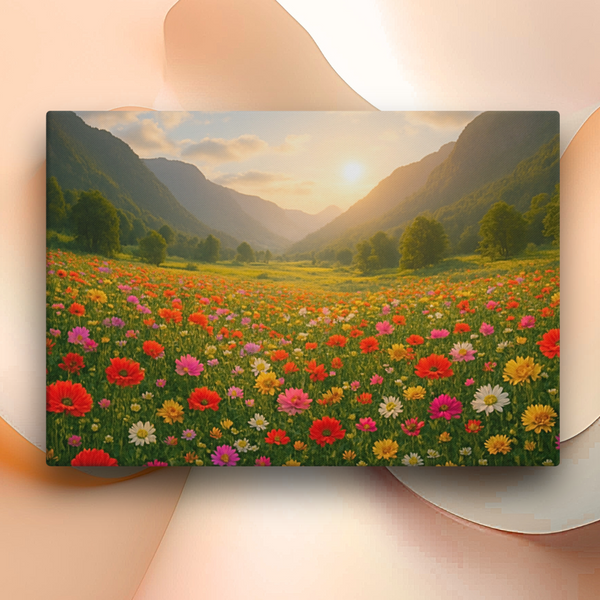 England Floral Valley- Thick Canvas Beautiful Landscape Wall Art | Impressions Art