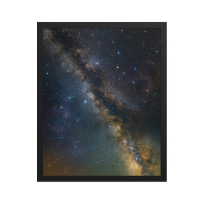 Celestial Wonder – Milky Way Inspired Framed Wall Art by Impressions Art. Premium A2 Framed Poster Print for Mystical and Modern Home Decor.