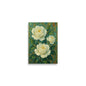 Premium poster print of UK white roses with a textured green and brown background in A2 for minimalist wall decor. Creative botanical wallart by Impressions Art.