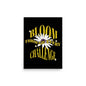Beautiful motivational poster with yellow text 'Bloom Through Every Challenge' and a white flower on a black background for modern home decor. A3 size wall art by Impressions Art UK.