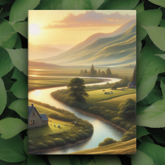 Serene Field Landscape- Nature Inspired Canvas Wall art at Impressions Art. Perfect for modern home and office decor. Available is sizes A4 and A3.